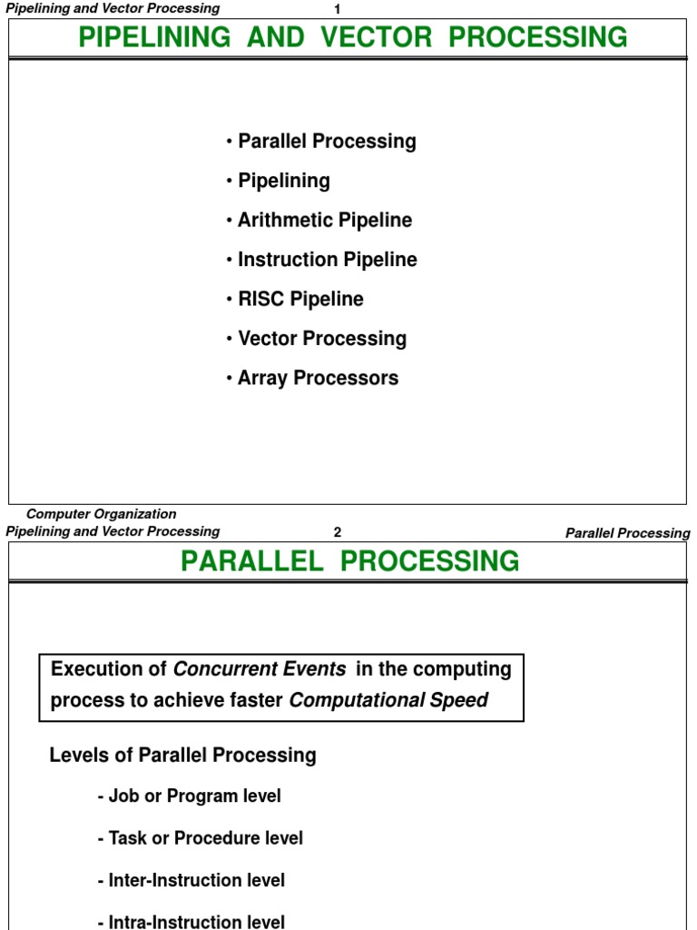 Pipelining And Vector Processing Pdf Parallel Computing Central