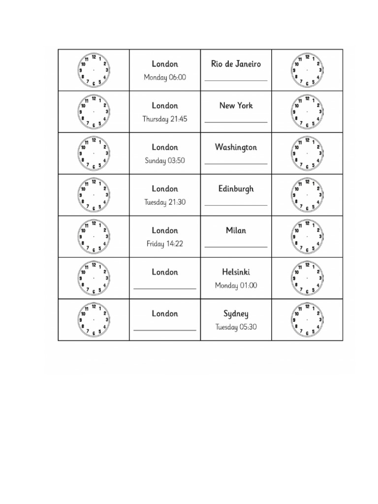 Time Zones 3 | PDF