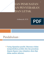 Pemusatan, Dispersi, Letak