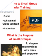 Welcome To Small Group Leader Training!: Introductions