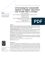 Global Learning For Sustainable Development in Higher Education: Recent Trends and A Critique