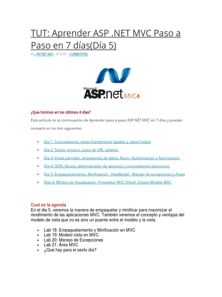 Día 5: ASP.NET MVC - Optimización y ViewModel | PDF | Script Java ...