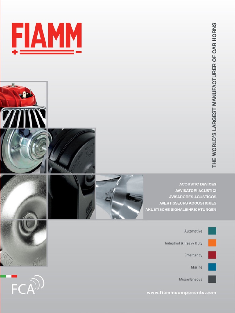 FIAMM Catalogo 2019, PDF, Decibel