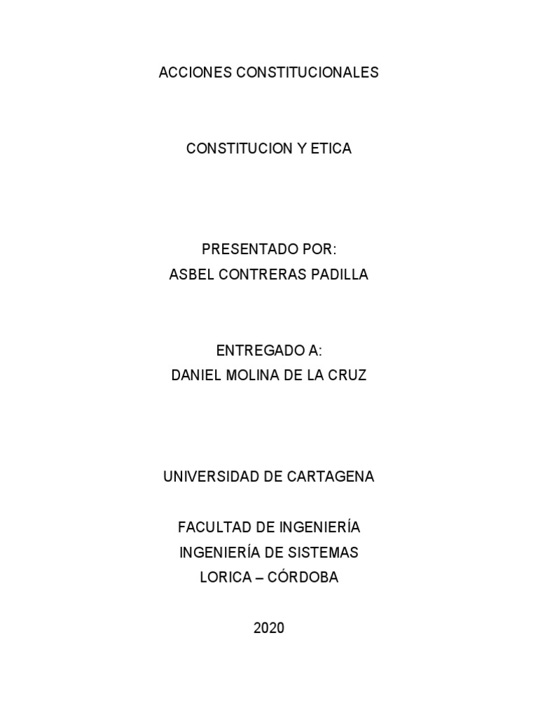 Acciones Constitucionales en Colombia | PDF | Derecho Constitucional | Juez