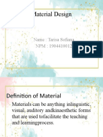 Material Design: Name: Tarisa Sofiana NPM: 1904410012
