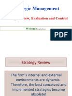 Strategic Management: Strategy Review, Evaluation and Control