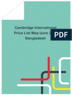 Cambridge International Price List May/June 2021 Bangladesh
