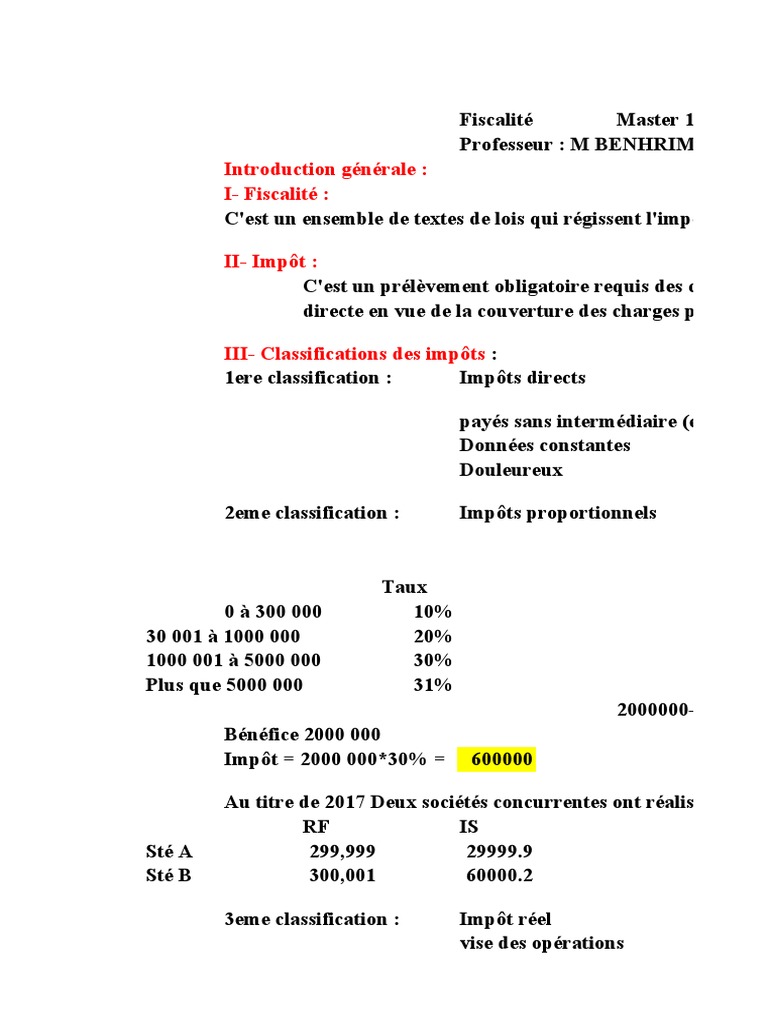 Guide complet sur la fiscalité au Maroc | PDF | Impôt sur le revenu ...