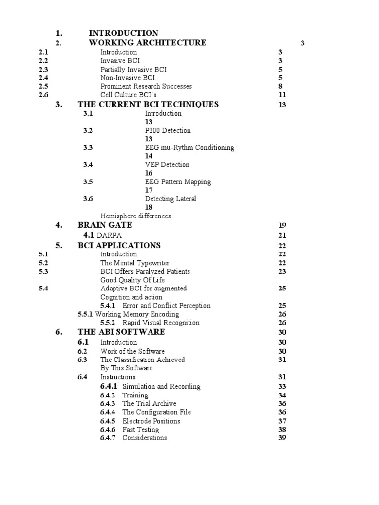Brain-Computer Interface BCI Report | PDF | Electroencephalography ...