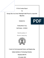 Seminar-Energy Recovery From Municipal Solid Waste by Anaerobic Digestion