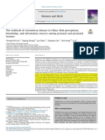 The Outbreak of Coronavirus Disease in China Risk Perceptions, Know Ledge, and Information Sources Among Prenatal and Postnatalwomen (2020 Q1) Fiks