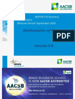 Mathematics of Finance: Course: MATH6135-Business Mathematics Effective Period: September 2020