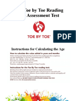 KS2 Toe by Toe Reading Age Assessment Test