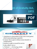 Payment of Gratuity Act Summary