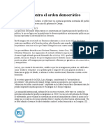 Atentado Contra El Orden Democrático