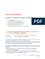 Procédure de Gestion Du Parc Automobile - PDF