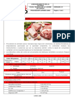 Ficha Tecnica de La Carne de Cerdo