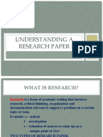 Understanding A Research Paper