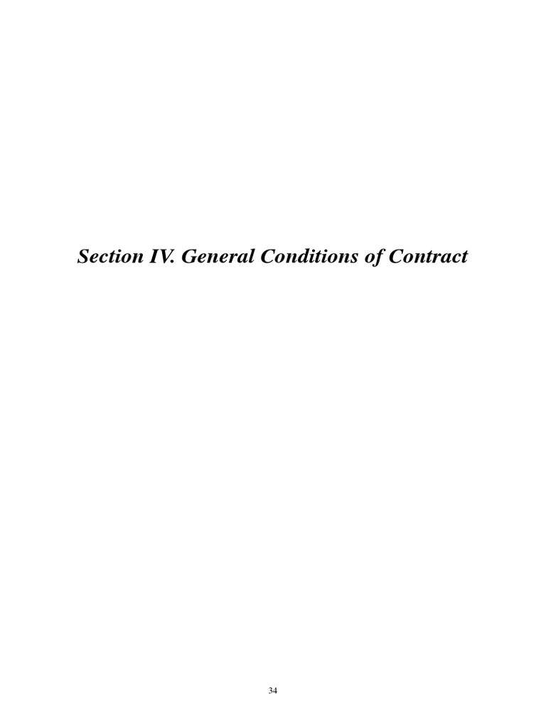 General Condition of Contract PDF Payments Specification