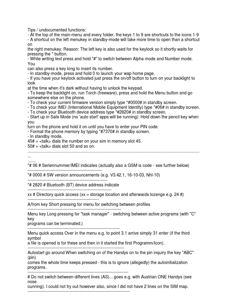 Nokia secret codes picture