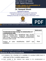 Dr. Sampad Ghosh: Combinational Logic Design & Minimization of Combinational Logic