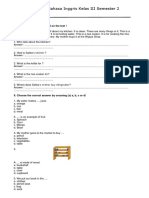 Soal PTS - UTS Bahasa Inggris Kelas 3 Semester 2