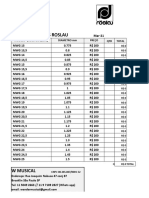 Roslau Tabela de Preços
