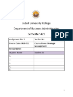 Jubail University College Department of Business Administration