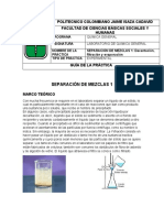 Sesión 5. PRACTICA DE LABORATORIO SEPARACIÓN DE MEZCLA 1