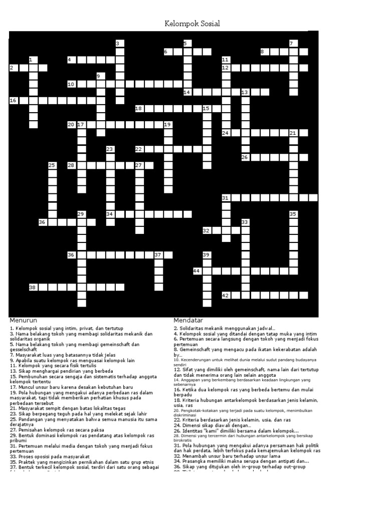 Tts Kelompok Sosial Sosiologi