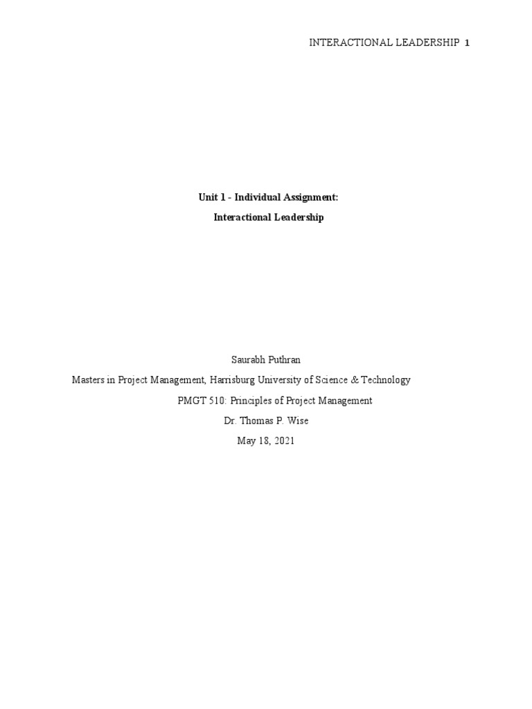 Interactional Leadership in Practice | PDF | Leadership | Human Nature