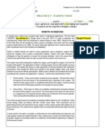 Practice 5 - Passive Voice SCORE: /: Robots in Medicine Simple Present