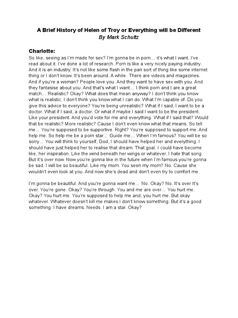 A Brief History of Helen of Troy Monologue PDF