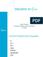 Introduction To C++: Julian Thijssen Computer Graphics and Visualization TU Delft