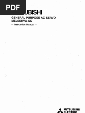 Melservo MR-SC Instruction Manual | PDF