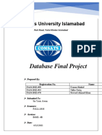 Database Final Project: Comsats University Islamabad