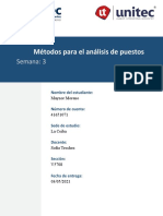 Maynor Moreno - 41651071 - RRHH - Semana - 2 - Tarea - 3.2 - Metodos para El Analisis de Puestos