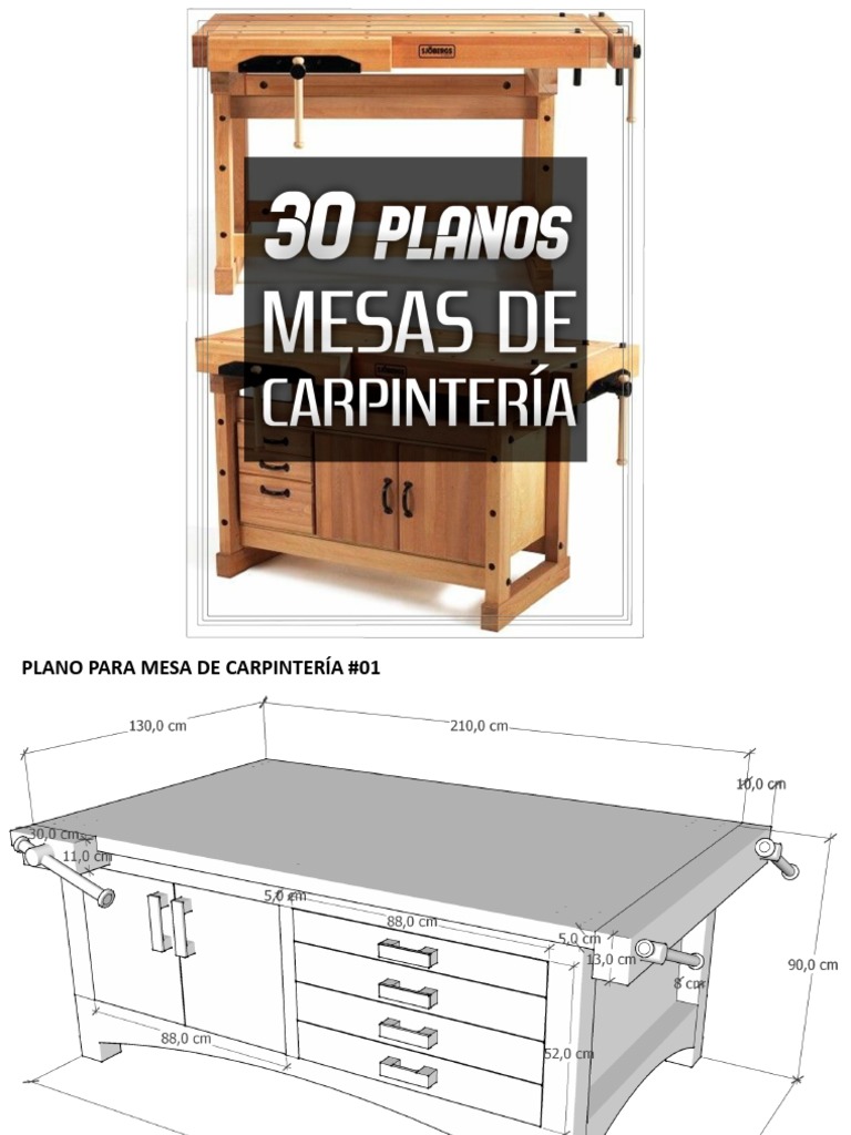contraste poco Mathis 30 Estupendos Planos para Hacer Mesas de Carpintería | PDF