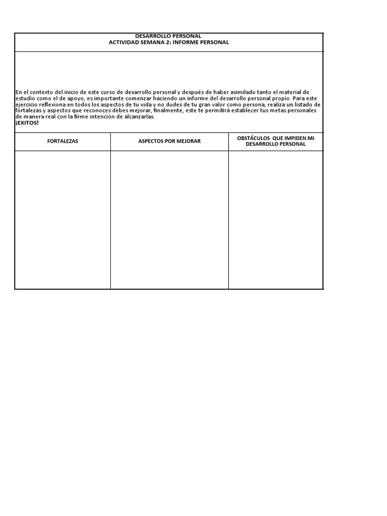 Actividad Sessión 2 | PDF | Crecimiento personal y profesional