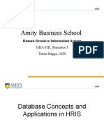 Amity Business School HRIS Database Concepts