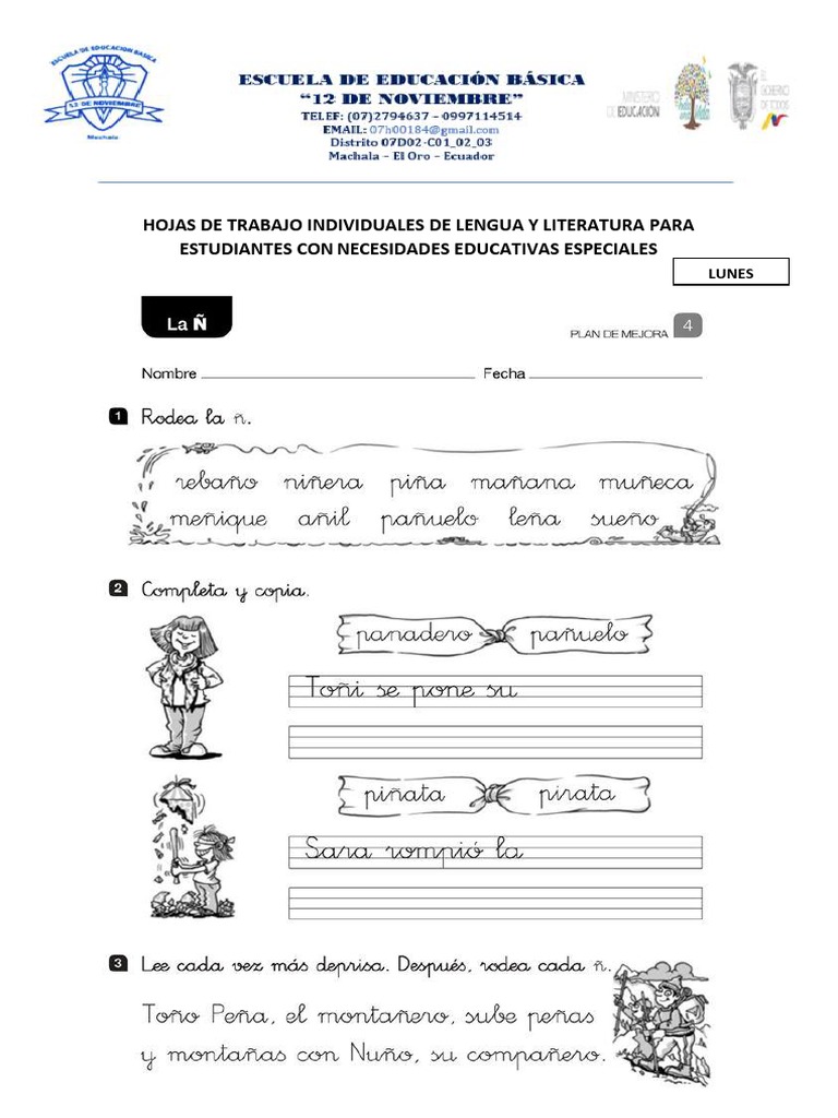 Hojas De Trabajo Para Alumnos De Sexto Grado De Lengua Y Literatura