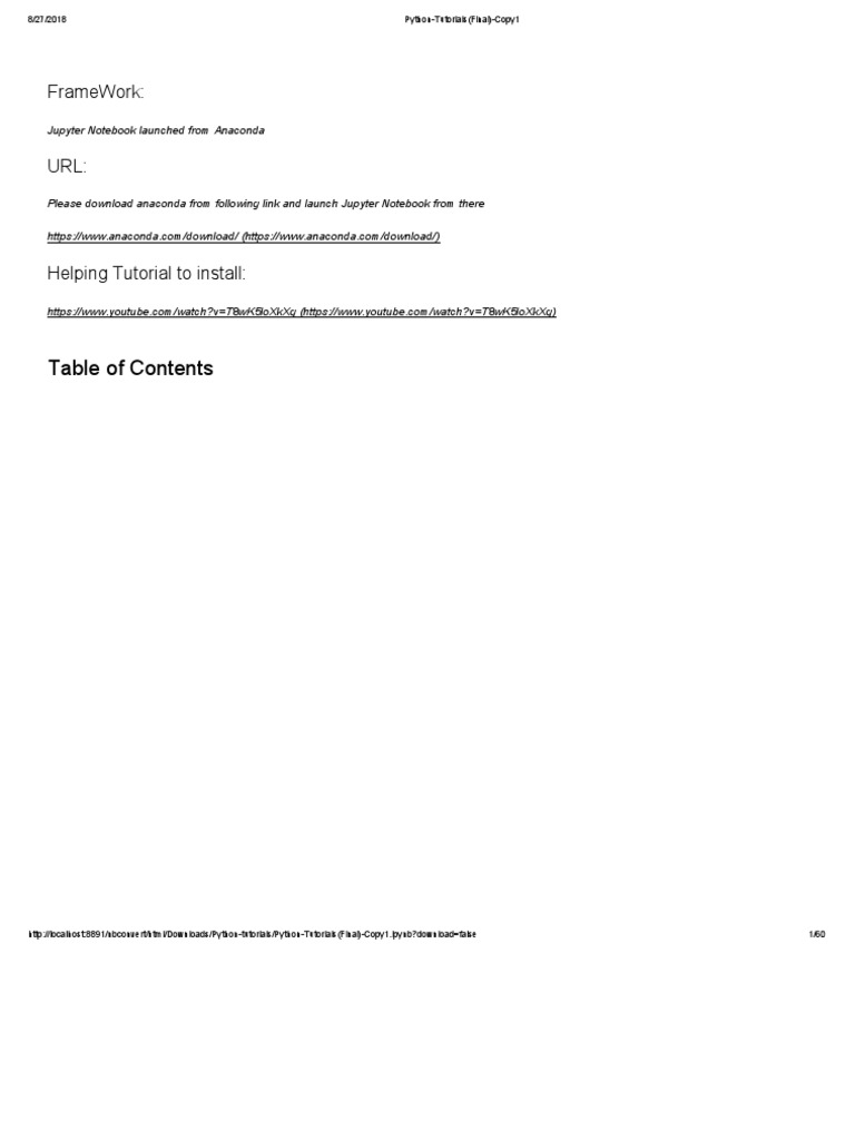 Jupyter Tutorial | PDF | Anonymous Function | Variable (Computer Science)