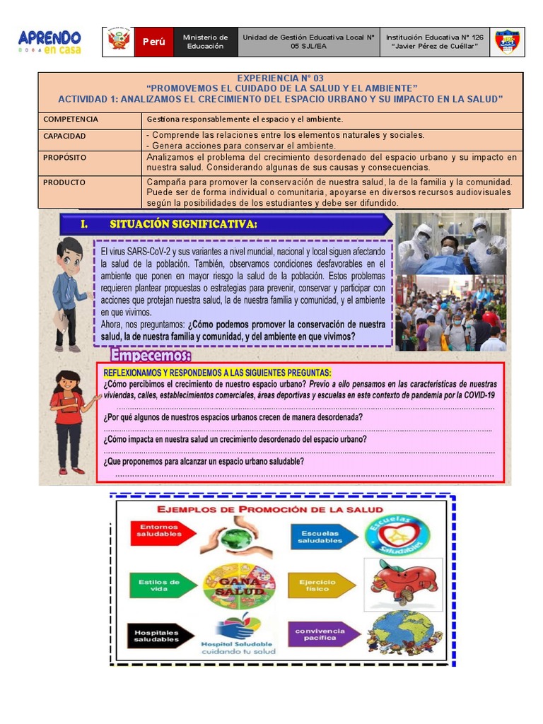 5° C - Promovemos El Cuidado de La Salud y El Ambiente - 4ta Semana ...