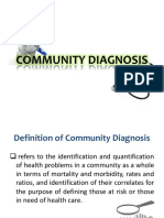 COMMUNITY DIAGNOSIS: THE KEY TO COMMUNITY HEALTH