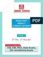 Made Easy Weekly Current Affairs: 15 May - 21 May, 2021