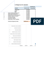 Carta Gantt Plan Vs Real Empresa Cemento