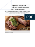 El Disputado Origen Del Chimichurri