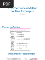 NTU-Effectiveness Method For Heat Exchangers: Continued