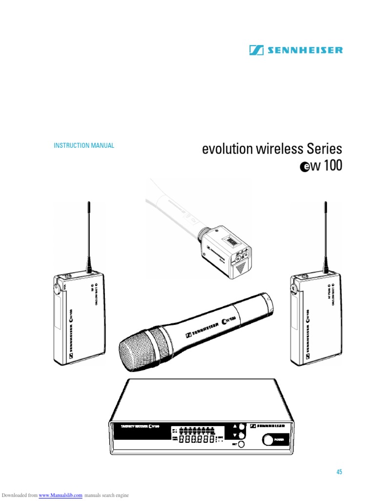 Evolution Wireless Series W 100: Instruction Manual | PDF | Microphone ...