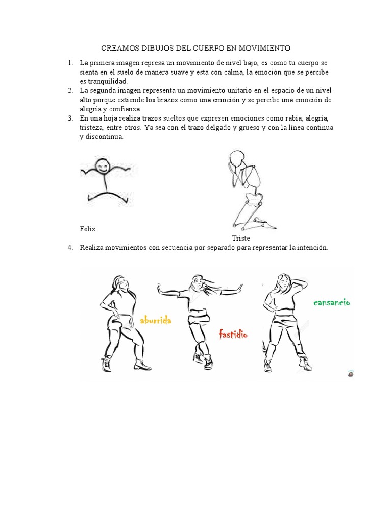 Creamos Dibujos Del Cuerpo en Movimiento | PDF